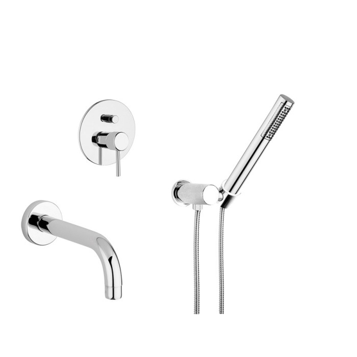 Внешняя часть для встраиваемого комлекта для ванны, Giulini Futuro, хром арт. 6503EP