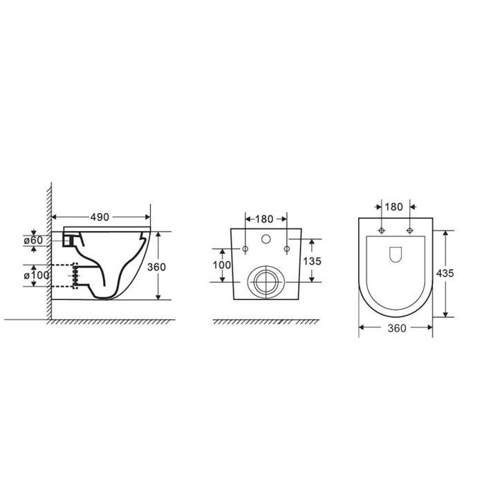 Готовый комплект инсталляция с панелью смыва + унитаз Gloria с сиденьем микролифт+ клавиша Azario - AZ-8010-1000+AZ-8200-0012+AZ-2003