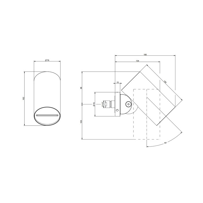 Душевая головка для настенного крепления FLESSA, с регулируемым углом наклона, многоструйная, Gessi Outdoor, black xl арт. 57201#299