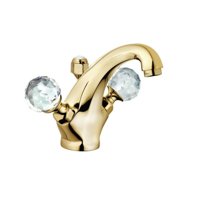 Смеситель для раковины dn15, хрустальные рукоятки «made with swarovski® elements», 1926 Kludi, позолоченный, 23 кар - 5101045g4