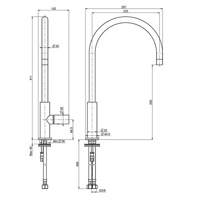 Fima Carlo Frattini Смеситель для кухни Nomos, Kitchen, F7117CR цвет: хром