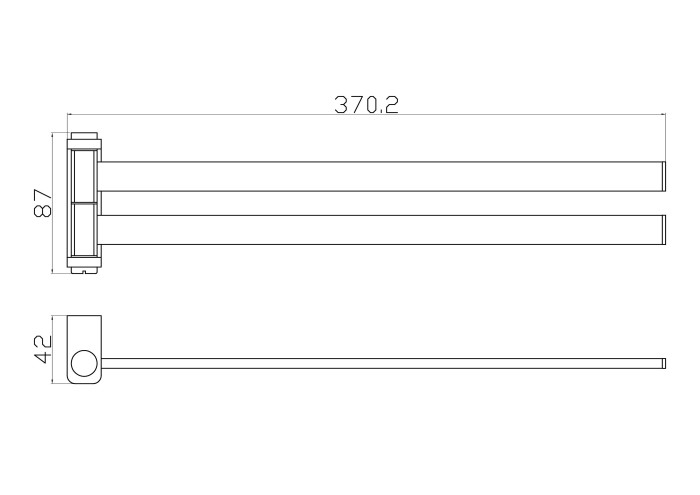 Полотенцедержатель регулируемая, Wonzon & Woghand Eclipse, WW-9131 цвет: хром