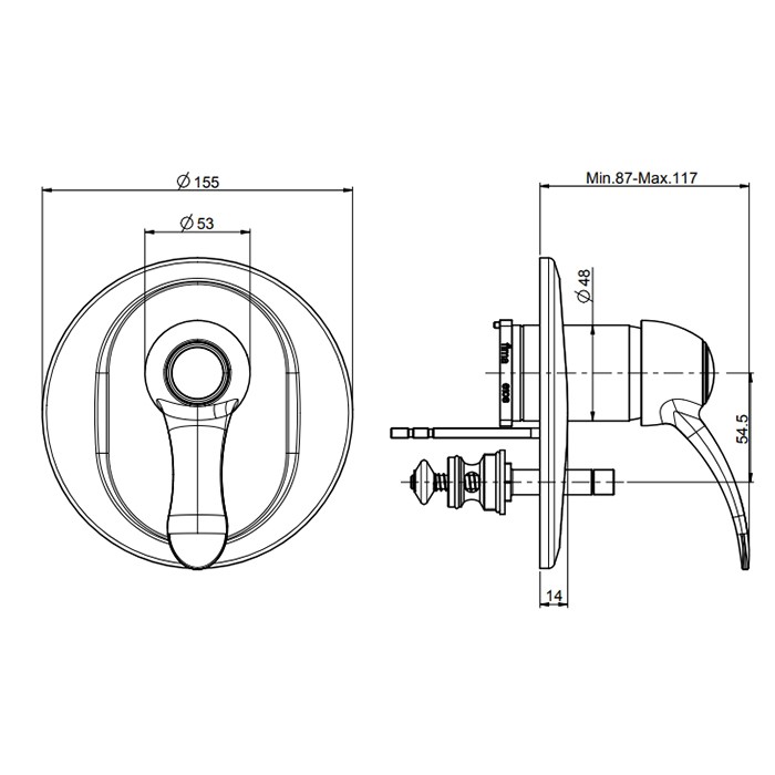 Fima Carlo Frattini Смеситель для душа, встраиваемый, с переключателем на 2 потока, Lamp, F3309X2OR цвет: золото