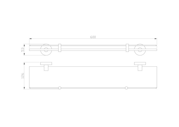 Стеклянная полка для ванной, Wonzon & Woghand Easy, WW-8127 цвет: хром