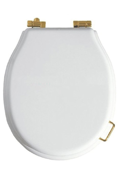 Крышка для напольного унитаза (массив) white bronze, Boheme Vogue - 906-W-BR