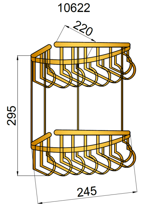 Угловая полка, двойная, Boheme Brillante - 10453