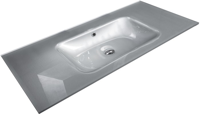 Столешница стекло 110см моноблок silver, Boheme Neoart - 852-110-SL