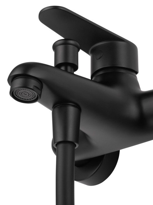 Смеситель для ванны с душевым гарнитуром, Wonzon & Woghand Alfa, WW-AE3201-MB цвет: черный