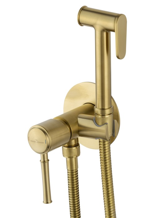 Смеситель с гигиеническим душем встраиваемый, Wonzon & Woghand Tor, WW-88829073-BG цвет: золото
