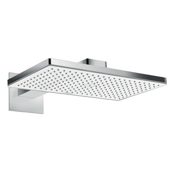Верхний душ с настенным кронштейном Rainmaker Select Hansgrohe, белый, хром арт. 24013400