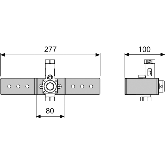 Клапан смыва писсура с монтажной пластиной, TECE арт. 9370021