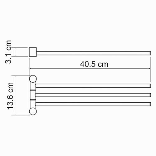 Держатель полотенец тройной WasserKRAFT арт. K-1633