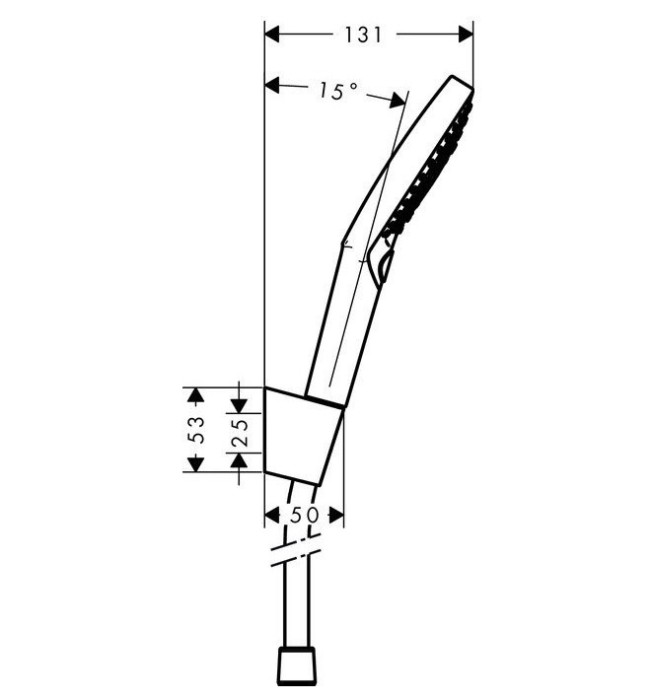 Душевой набор с держателем и шлангом 160см Raindance Select E Hansgrohe, хром арт. 26720000