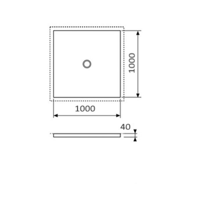 Основа гидроизолирующая для укладки плитки, 1000х1000 мм, TECE арт. 680100