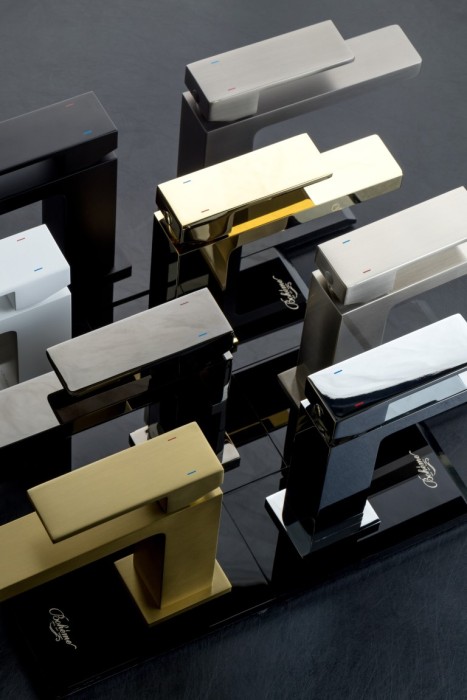 Смеситель для раковины, Shinny Gold, Qubic Boheme 471-G