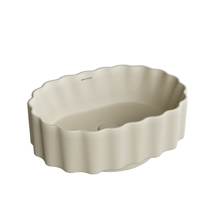 Раковина накладная 50x36,6см, Conchiglia Kerama Marazzi, бежевый - CC.wb.50\SAN