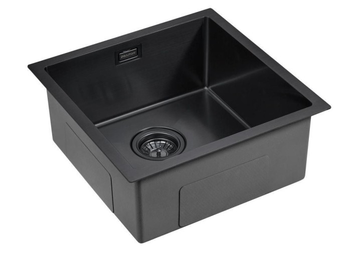 Мойка для кухни нержавеющая 440х440мм Paulmark ALLER, вороненая сталь, PVD - PM904444-GM