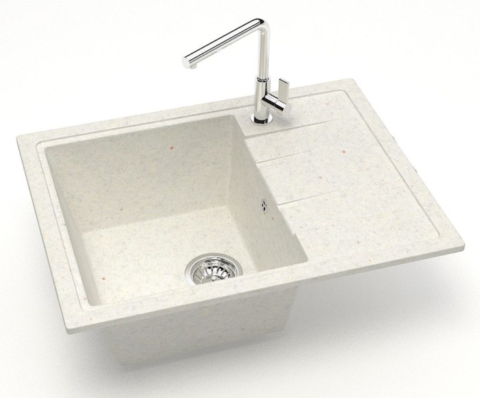 Кухонная мойка Vision 750x505x218 искусственный мрамор, хлопок, Azario Vision - CS00079703