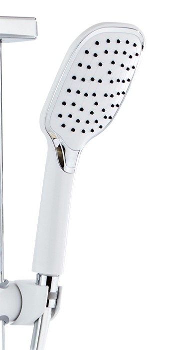 Душевая система с поворотным изливом, с термостатом, хром/белый, Azario NEVO арт. AZ-821