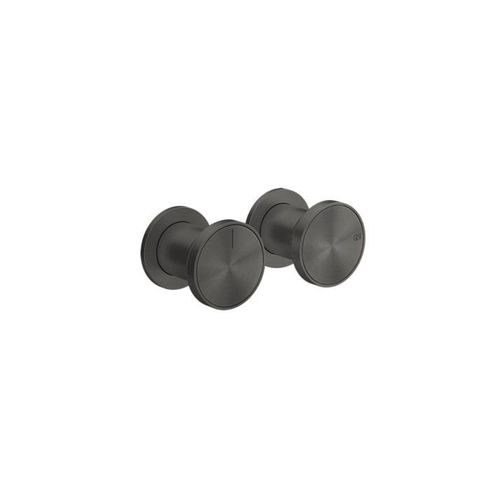 Смеситель для душа, встраиваемый на 2 позиции,с вставкой., Gessi Origini, black metal brushed pvd арт. 66079#707