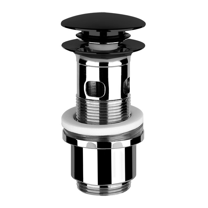 Донный клапан Stop&Go для раковины с переливом, Gessi Stop G, 01422#299 цвет: черный