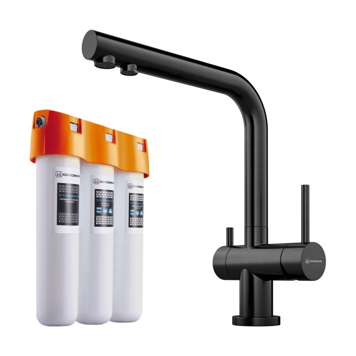 Комплект смеситель + фильтр Nagano-GM + Pure drop Lite Omoikiri арт. 4179.8028
