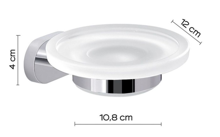 Настенная стеклянная мыльница Bernina Gedy, BE11(13) цвет: хром