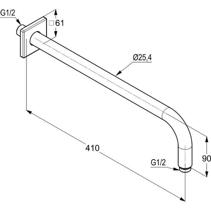Душевой комплект со смесителем для душа, ameo Kludi, хром - 416720575