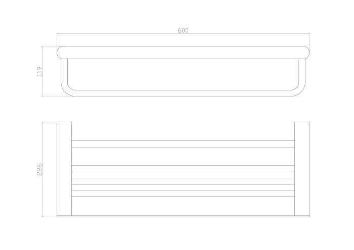 Полотенцедержатель с полкой, Wonzon & Woghand Carbon, WW-7781 цвет: черный