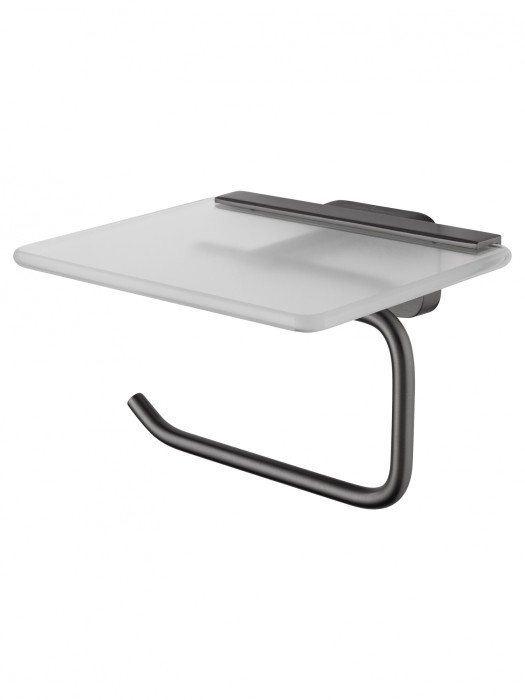 Держатель для туалетной бумаги с полкой, Wonzon &amp; Woghand Graffity, WW-9326 цвет: графит