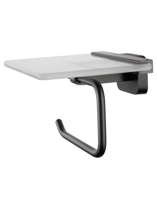 Держатель для туалетной бумаги с полкой, Wonzon & Woghand Graffity, WW-9326 цвет: графит