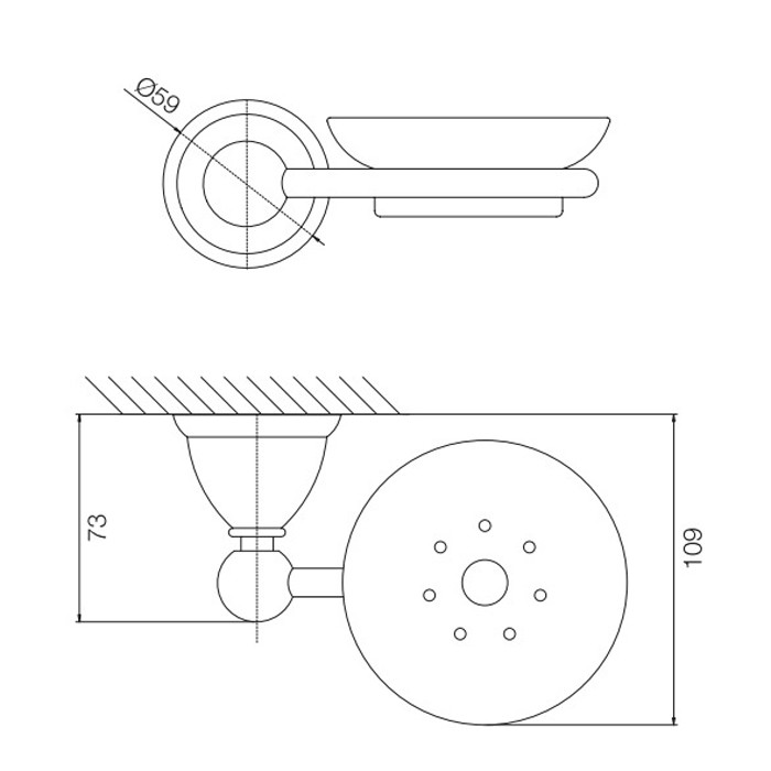 Fima Carlo Frattini Мыльница с держателем, подвесная, Style, F6043/2CR цвет: хром