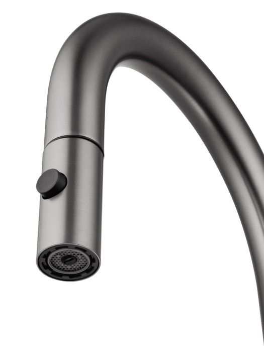 Смеситель для кухни с выдвижным изливом, Wonzon & Woghand, WW-A21252-BGG цвет: графит