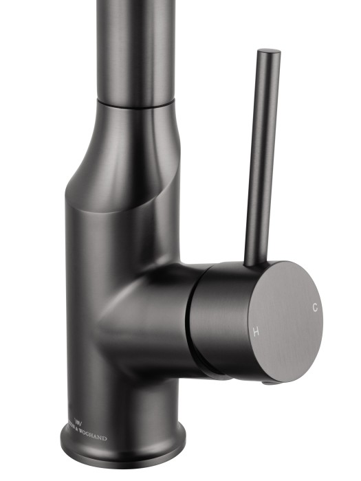 Смеситель для кухни с выдвижным изливом, Wonzon & Woghand, WW-A21252-BGG цвет: графит