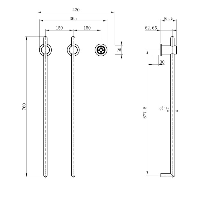 Полотенцесушитель электрический встраиваемый, Wonzon & Woghand Leipzig, WW-AL3621-BN цвет: никель