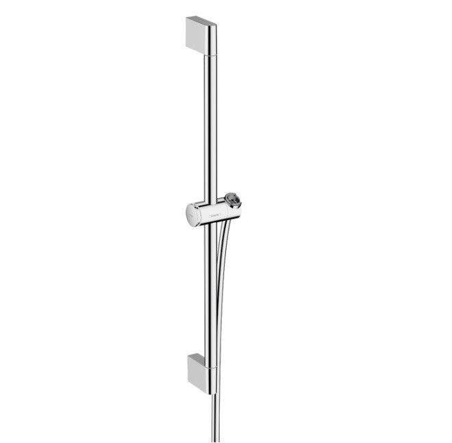 Душевая штанга 65см со слайдером с кнопкой и шлангом Unica Hansgrohe, хром арт. 24400000