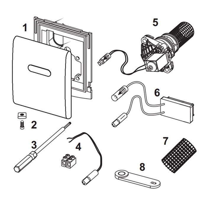 Лицевая панель смыва ик для писсуара, нерж сталь сатинированная, planus TECE арт. 9820085
