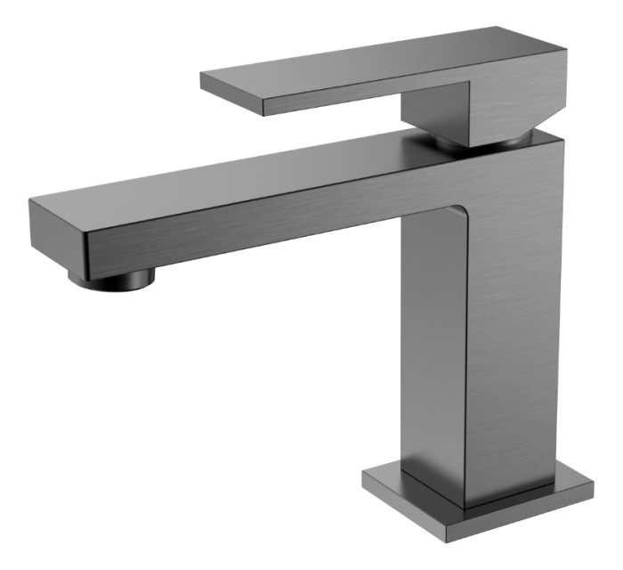 Смеситель для раковины, Matt Gun Metal, Qubic Boheme 471-GM