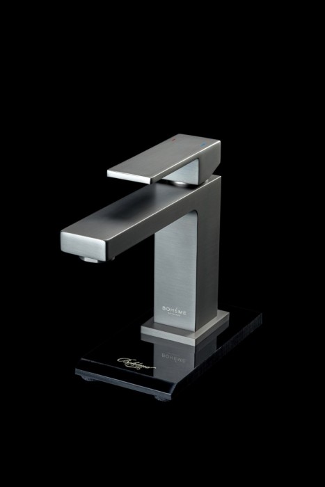 Смеситель для раковины, Matt Gun Metal, Qubic Boheme 471-GM