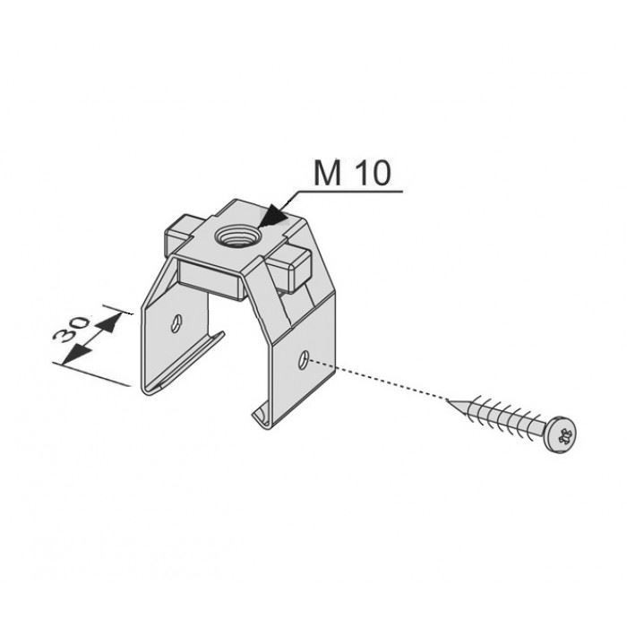 Установочный элемент с резьбой м10, TECE арт. 9040001