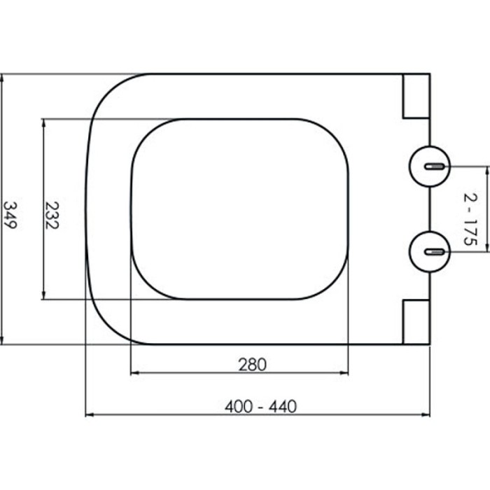 Крышка для унитаза soft-close, черный, Bello Boheme 975-B