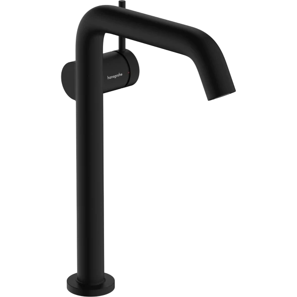 Смеситель для раковины Fine, CoolStart, EcoSmart+, cо сливным гарнитуром Push-Open, Hansgrohe Tecturis S, чёрный арт. 73370670
