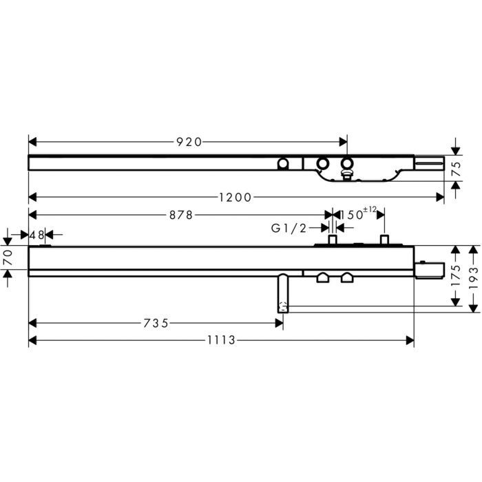 Термостат для ванны ShowerSolutions Axor, хром арт. 45421000