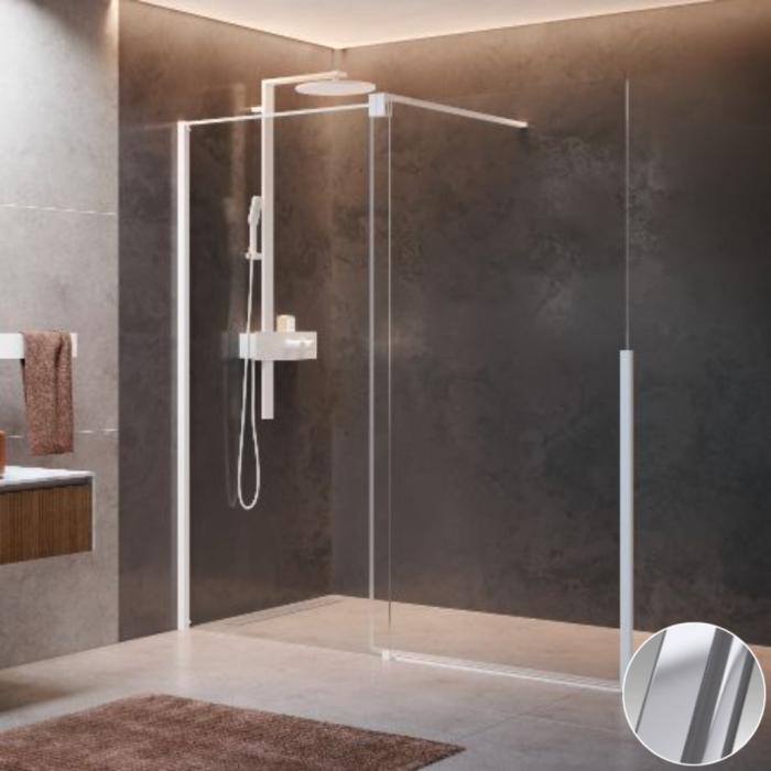 Дверь в нишу сдвижная 140 см (137-139x200) серебро, Novellini H Style, HSTYLE140S-1B
