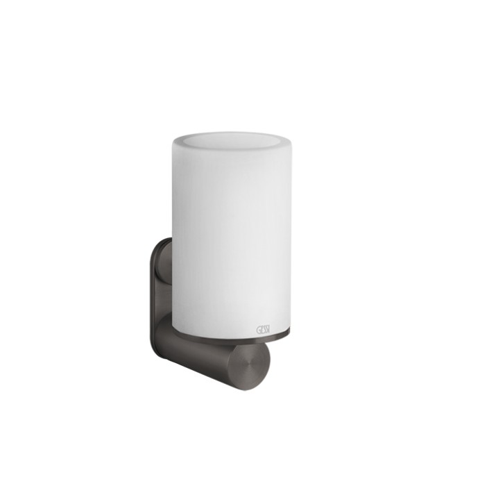 Стакан для зубных щеток настенный, Gessi 316, белый/brushed black metal pvd арт. 54707#707