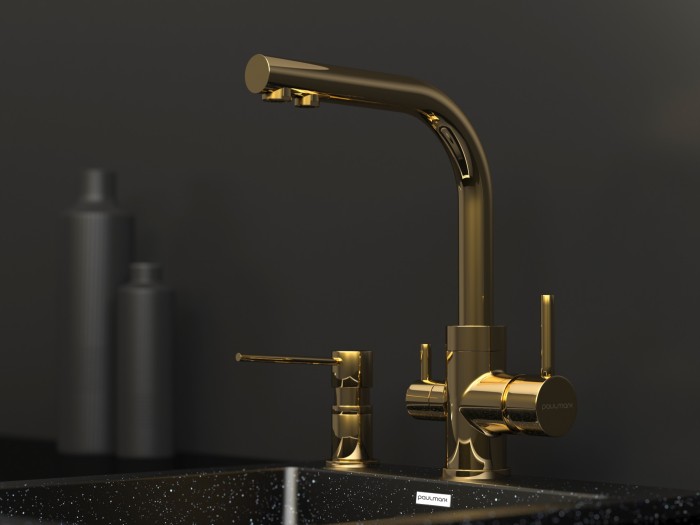 Смеситель для кухни  Paulmark ESSEN, золото - Es213011-G
