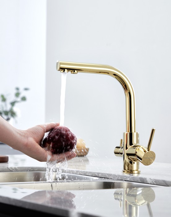 Смеситель для кухни  Paulmark ESSEN, золото - Es213011-G