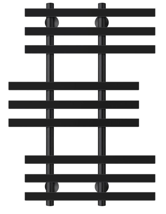 Полотенцесушитель электрический 80x20x70 Понтида 6 (черный матовый) Secado арт. 4673739240724