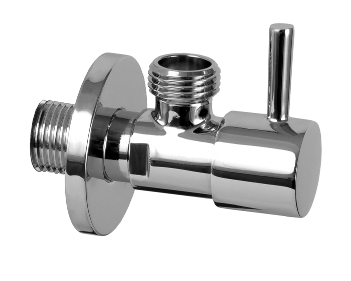 Запорный вентиль 1/2*1/2 хром глянцевый, Remer, 128L1212