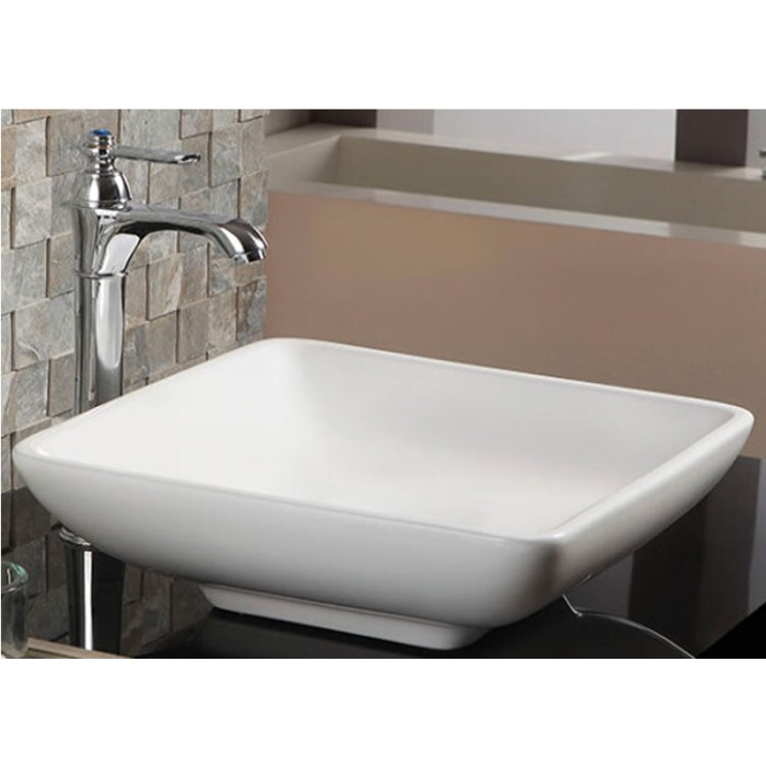 Раковина 40х40х12 накладная, белая, Azario - AZ-4322